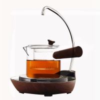 电陶炉茶炉家用静音煮茶器迷你小型泡茶炉自动上水茶炉抽水电陶炉K1|GM-081木纹色+0.45升侧把壶