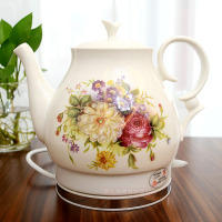 景德镇陶瓷电热水壶瓷器烧水壶青花瓷泡茶壶日用功夫茶壶陶瓷电壶|1.8L-新款繁花似锦