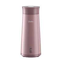 便携式烧水壶保温一体自动家用无线办公室小型迷迷你电热旅行水杯|玫瑰豆沙色(机械款+保温功能)