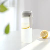 透明磨砂水杯便携简约高硼硅耐热玻璃杯子大学生留美学文艺寝室白