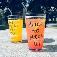 透明玻璃杯子韩风咖啡厅家用时尚耐热早餐牛奶果汁早餐杯