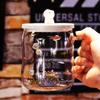 马克杯早餐杯牛奶杯燕麦杯子玻璃水杯花茶杯咖啡杯玻璃杯情侣一对