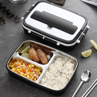 饭盒便当盒 分隔小学生上班族餐盘保温大号304不锈钢减脂餐盒套装