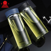 双层玻璃杯男女士商务单层便携滤网办公车载带盖防漏茶水杯子