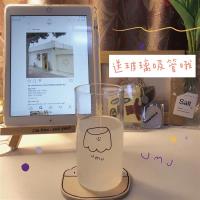 韩国ins超火umu布丁同款玻璃杯耐热早餐杯牛奶杯简约韩系创意水杯