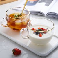 金边早餐牛奶杯燕麦杯家用烘焙工具大容量布丁杯咖啡杯X1