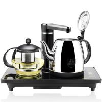 茗茶小镇 dr1207自动上水壶电热水壶茶具套装不锈钢烧水壶煮茶器E0|G5保温黑