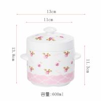 水蒸蛋盅隔水燕窝炖盅陶瓷带盖家用大小号炖罐炖锅煲汤骨瓷盅碗|骨佳人(600ml)送汤勺+蒸架