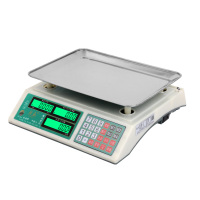 奥马电子称台秤30kg公斤计价秤水果超市卖菜厨房电子秤|黑字液晶钢凹盘(室内外使用)