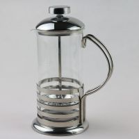 不锈钢法压壶冲茶器滤压壶咖啡壶耐高温玻璃手冲法式过滤壶泡茶壶|350ml横条款