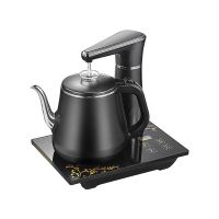 防烫全自动上水电热水壶家用自动断电抽水小型电茶壶不锈钢烧水壶|304不锈钢 JS-DL101(半自动黑色普通款)