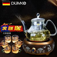 电陶炉茶炉 小型家用煮茶炉 泡茶炉 电热茶炉 铁壶玻璃壶功夫茶炉|铜色浮雕花高端套餐