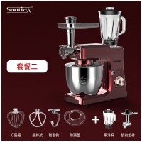 厨师机家用多功能小型打鲜奶即商用全自动揉面活面和面机|勃艮第红(套餐二)