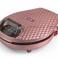 电饼铛30cm炫彩电饼铛烙饼机煎饼机蛋糕机|钻石858加深款(玫瑰金)