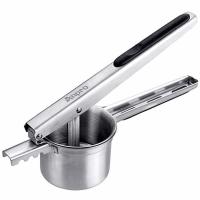 德国304不锈钢土豆泥压泥器 手动榨汁器菜馅挤水器橙子柠檬原汁机|鳄齿款小号固底黑色