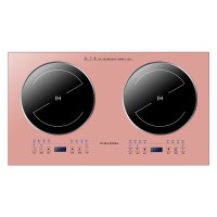 嵌入式电磁炉双灶家用智能双头炉镶嵌式双眼大功率电灶台式|玫瑰金（电磁炉+电磁炉）