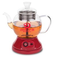 黑茶煮茶器全自动蒸汽蒸茶器玻璃蒸茶壶保温养生壶电热水壶大容量|X款玻璃盖红色(湖南华莱)