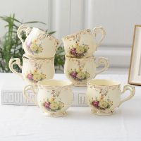 高档欧式咖啡杯碟架花茶陶瓷套装便携水杯子英式茶具家用创意简约|花海6杯