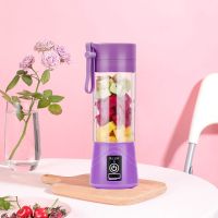 料理机果汁机家用水果榨汁机迷你小型充电打豆浆机辅食机打汁机|KK榨汁机[紫色]塑料杯380毫升 [食品级六叶不锈钢刀片]