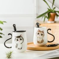 可爱猫咪马克杯情侣杯子陶瓷杯牛奶杯咖啡杯水杯创意咖啡杯大容量