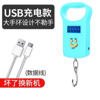家用迷你手提电子秤50kg便携式高精度厨房秤快递小秤弹簧秤行李称|魅力蓝[充电款+送充电线]加大提环
