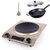 3500w凹面电磁炉大功率家用特价电池炉凹型商用凹灶爆炒|双旋钮凹面(D18)套餐2.