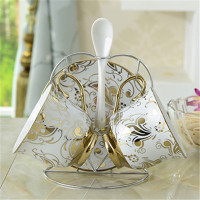 镀金咖啡杯欧式咖啡杯陶瓷杯套装高档金边创意英式办公下午茶具|两杯两碟子两勺子