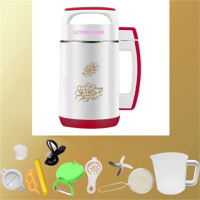 送大礼10年包换全自动家用豆浆机多功能免滤加热辅食五谷米糊果汁|加强升级09魅红塑料机头,标配+7礼