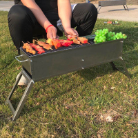 烧烤炉木炭烧烤架户外家用架子折叠工具全套炉子烤羊肉串烤肉炉|50*18cm加厚+腿++赠品