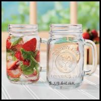奶茶热饮玻璃杯复古公鸡杯果汁梅森杯咖啡透明耐热水杯子带盖