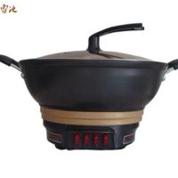 电锅多功能家用电热锅铸铁炒菜蒸煮电饭一体锅2-4人6电蒸锅电炒锅|无笼屉 38cm