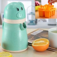 多功能手动榨汁机家用果汁机小型学生迷你便捷橙汁水果榨汁器手压|ZHU大号绿色+棒冰方
