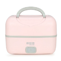 多功能电加热保温饭盒上班族迷你全自动蒸煮电热饭盒神器女神同款|2020新手提款双层粉色