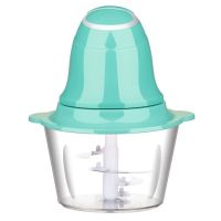 厨房电动绞肉机家用多功能绞菜器料理机蒜蓉机碎姜打蒜机搅拌机|蓝色-新款双档玻璃碗（2升容量） 三副精钢刀