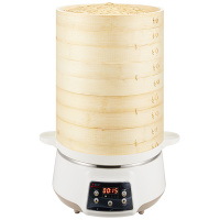 竹香电蒸笼蒸馒头电蒸锅大容量多功能自动断电蒸鱼器家用蒸汽锅|四层30CM竹电蒸锅(预约款)