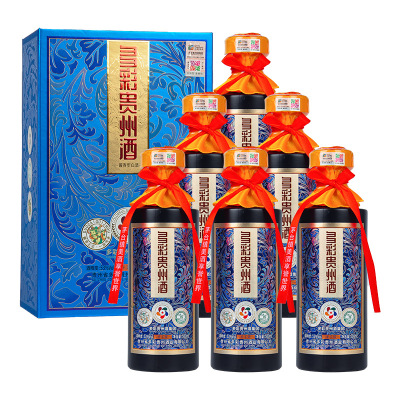 Colorful Guizhou/多彩贵州手工版53度酱香型白酒(内含3只手提袋)500ml*6瓶