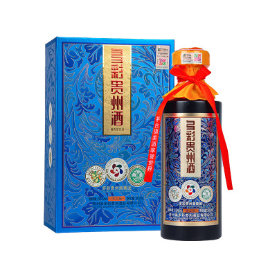 Colorful Guizhou/多彩贵州手工版53度酱香型白酒(内含3只手提袋)500ml单瓶