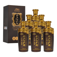 金沙回沙酒53度工艺大师品鉴级酱香型白酒(内含3只手提袋)500ml*6瓶