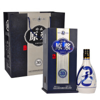 杏君杏花村汾酒产地珍品原浆30清香型白酒53度(内含3只手提袋)475ml单瓶