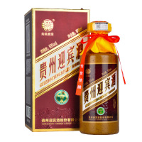 迎宾贵州纯粮酿造五星荣耀53度酱香型白酒500ml单瓶