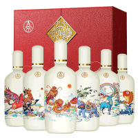 五粮液纳福52度福满中华浓香型白酒礼盒装500ml*6瓶