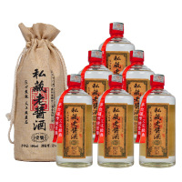赖世公茅台镇私藏老酱酒壹號布袋53度酱香型白酒500ml*6瓶