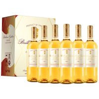 法国进口红酒光徽女神12度干白葡萄酒750ml*6瓶