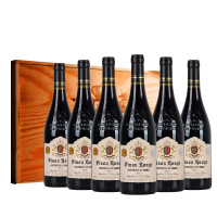 红皮诺法国进口红酒14度干红葡萄酒750ml*6瓶