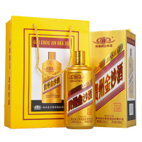 金沙贵州纯粮固态酿造53度铂金珍藏酱香型白酒(内含礼袋)500ml单瓶