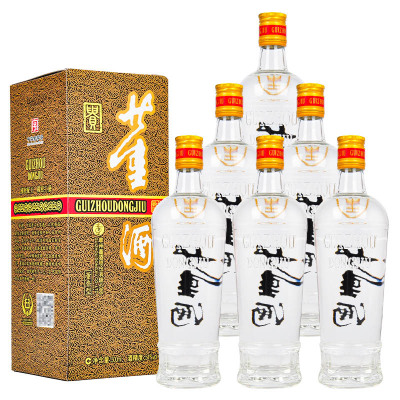 董酒老贵董复古玻璃瓶国密配方工艺54度董香型白酒500ml*6瓶