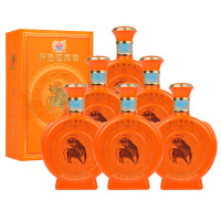 怀庄迎宾十二生肖纪念酒牛橙色53度酱香型白酒(礼盒装)500ml*6瓶