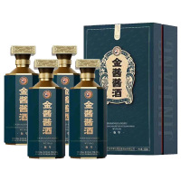 金酱酱酒伍号贵州茅台镇53度酱香型白酒(礼盒装含酒杯)500ml*4瓶