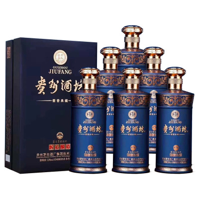 Moutai/茅台贵州酒坊匠心酿造酱香典藏53度酱香型白酒500ml*6瓶