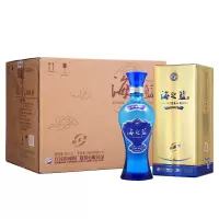 洋河52度海之蓝(含3只礼袋)浓香型白酒480ml*6瓶